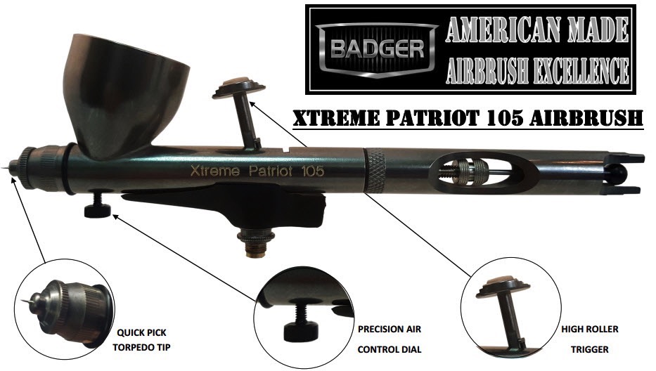 Xtreme Patriot 105 Airbrush by Badger Air Brush